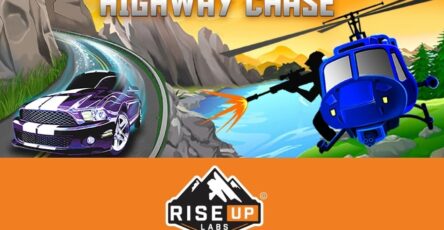 a helicopter shooting on a car in highway chase game