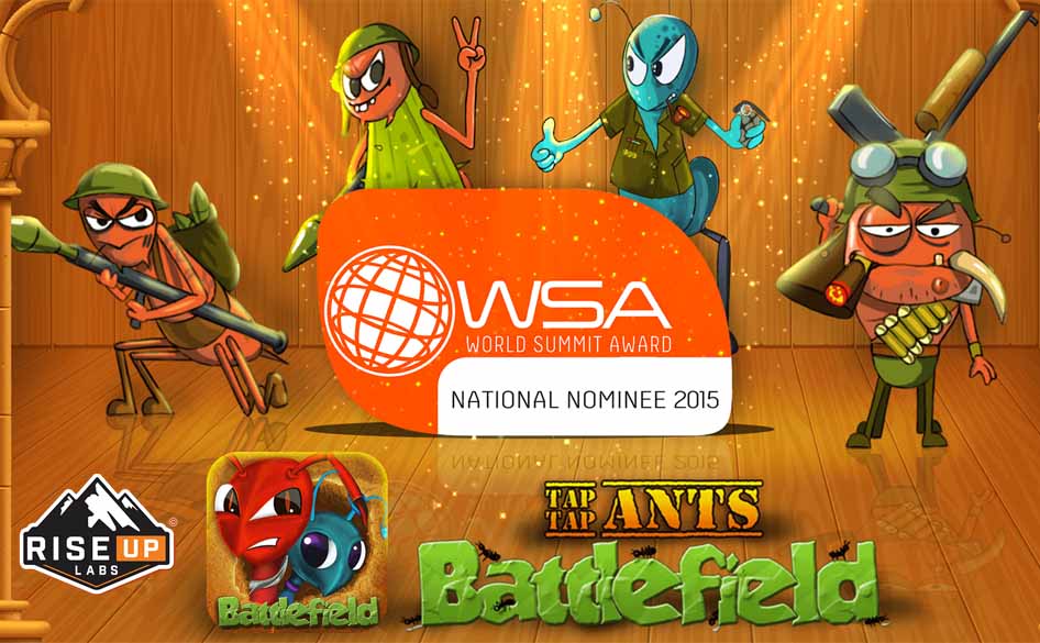 tap tap ants : battlefield at world summit award poster