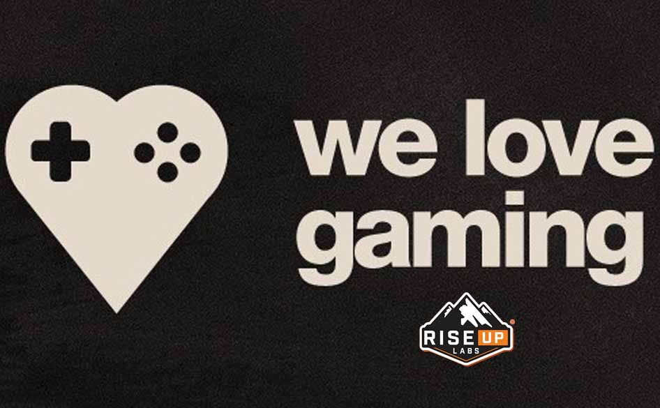 we love gaming text with a black background
