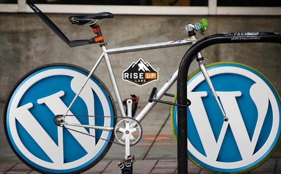 animation of wordpress on a bicycle