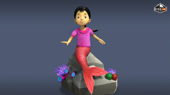 Meena the main character of Meena Mermaid