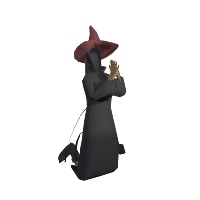 Witch, a game character developed by Riseup Labs Unity game development studio