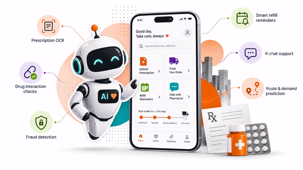 How AI and Machine Learning Enhance Modern Medicine Delivery App