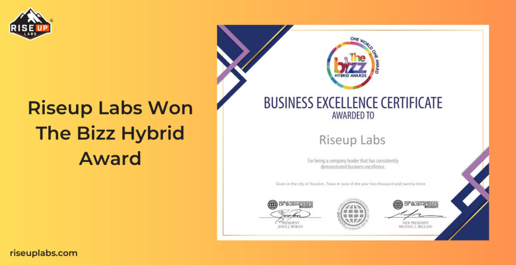 Feature of Riseup Labs Won The Bizz Hybrid Award insight