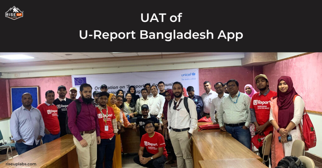 Feature of U-Report Bangladesh App UAT with UNICEF insight