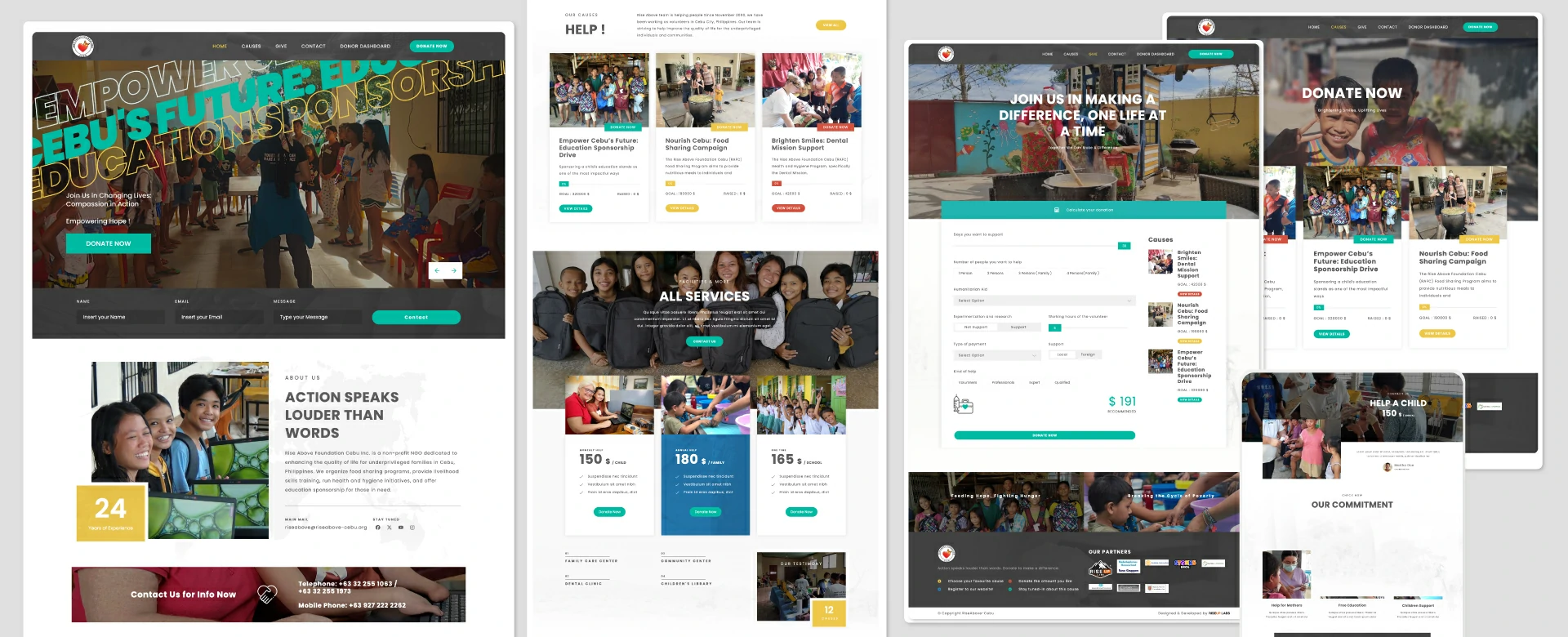 Rise Above Donation Platform Main Banner