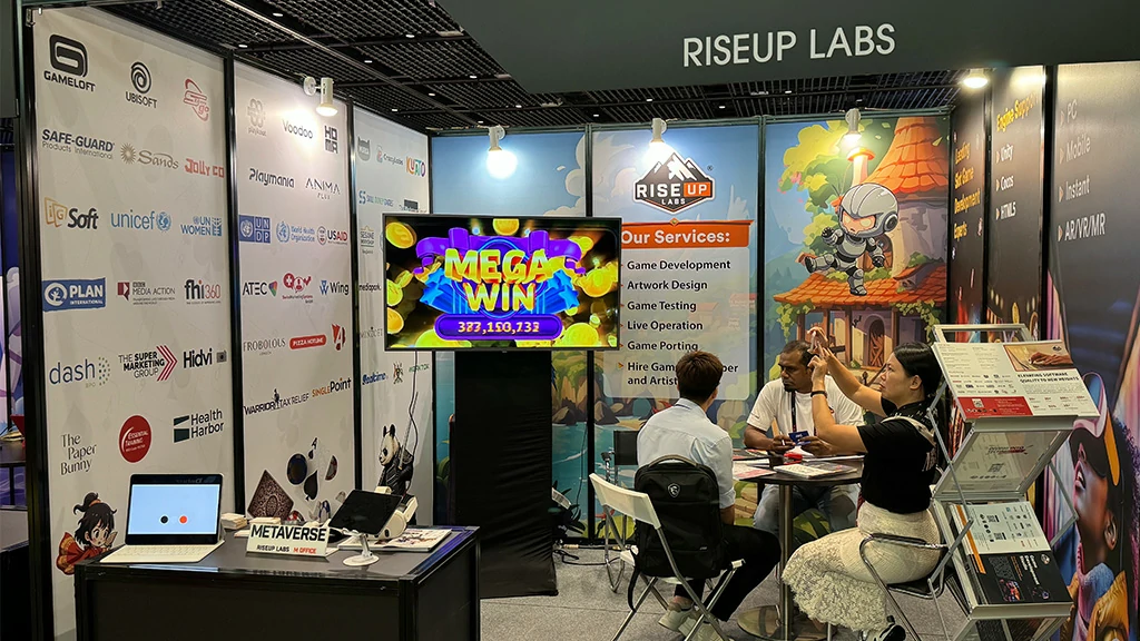Riseup Labs Secures Success at the Record-Breaking Gamescom Asia 2024 The Riseup Labs Booth