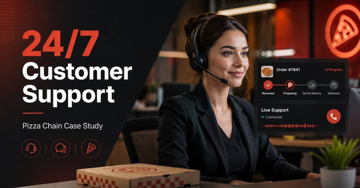 How a Pizza Chain Scaled 24/7 Customer Support and Improved First Call Resolution