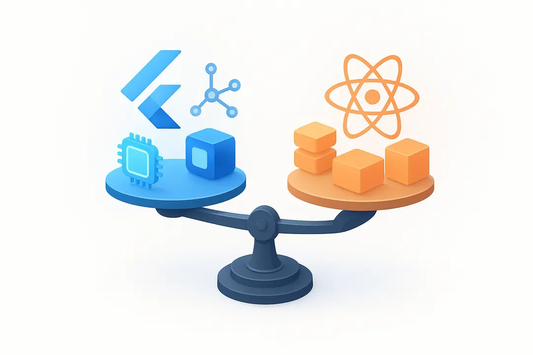 Flutter vs React Native at a Glance (2025) [Comparison Table]