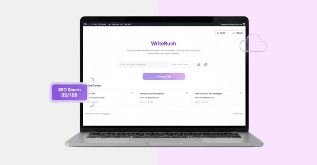 WriteRush Portfolio Feature Image