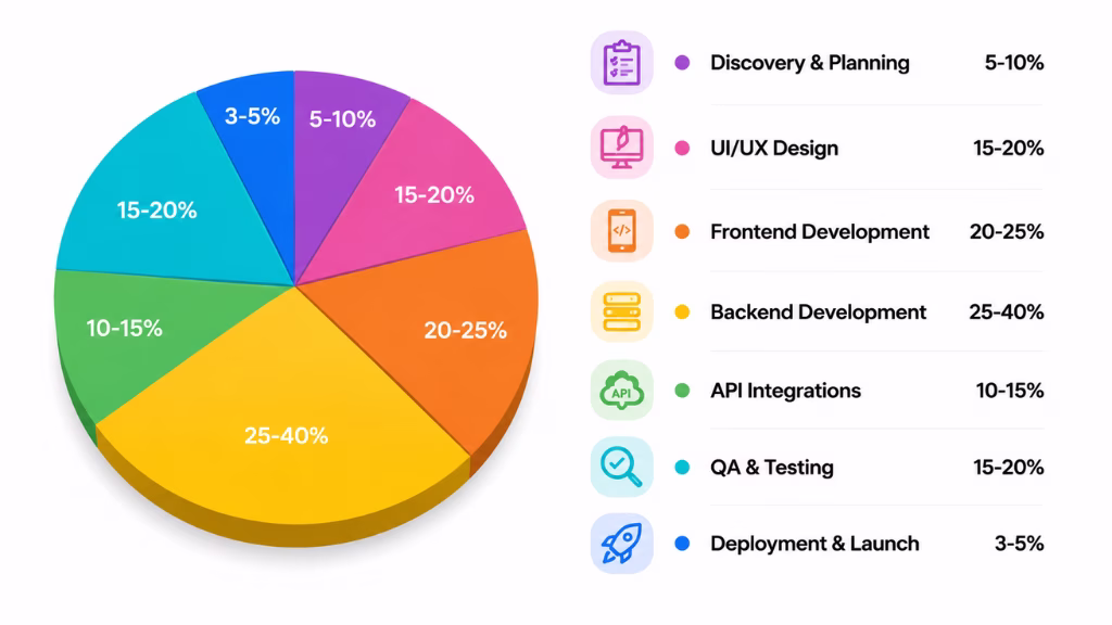 Android App Development Cost Breakdown by Phase