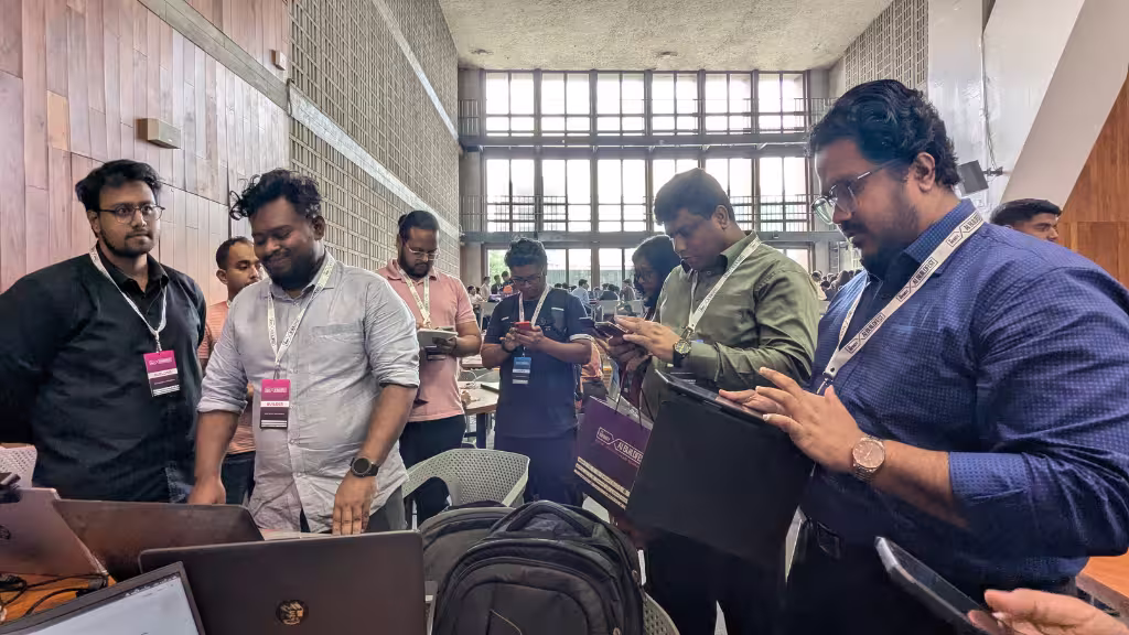 Team Discussion During Infinity AI Buildfest
