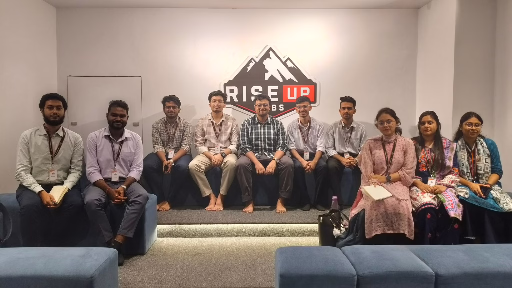 CUET Students Complete Industrial Attachment on AI and Automation at Riseup Labs - Group Photo with SQA Lead